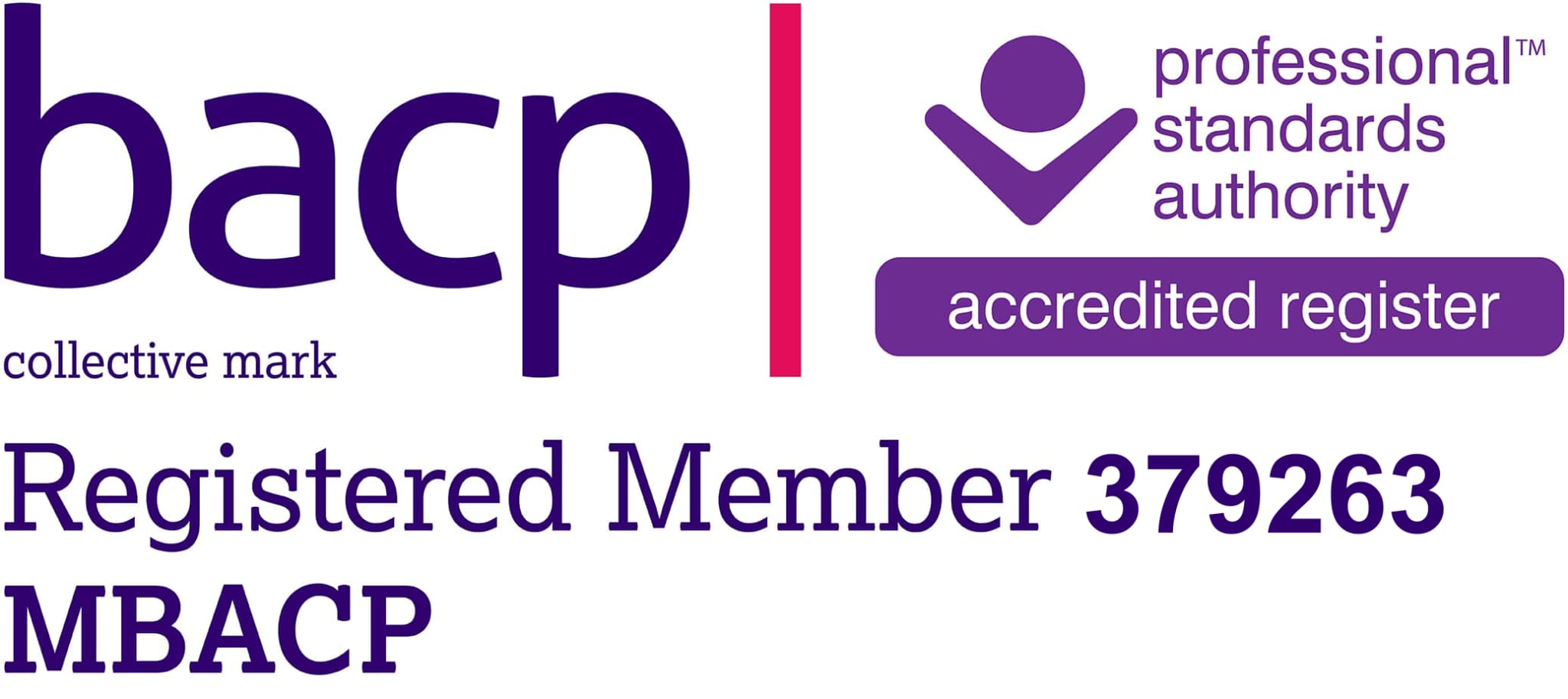 BACP Registered Member 379263 MBACP - Professional Standards Authority Accredited Register